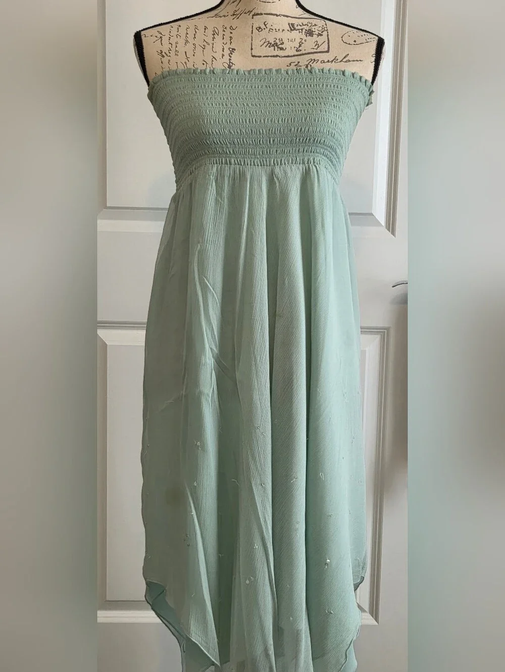 JLo Strapless Handkerchief Dress - Picture 1 of 8